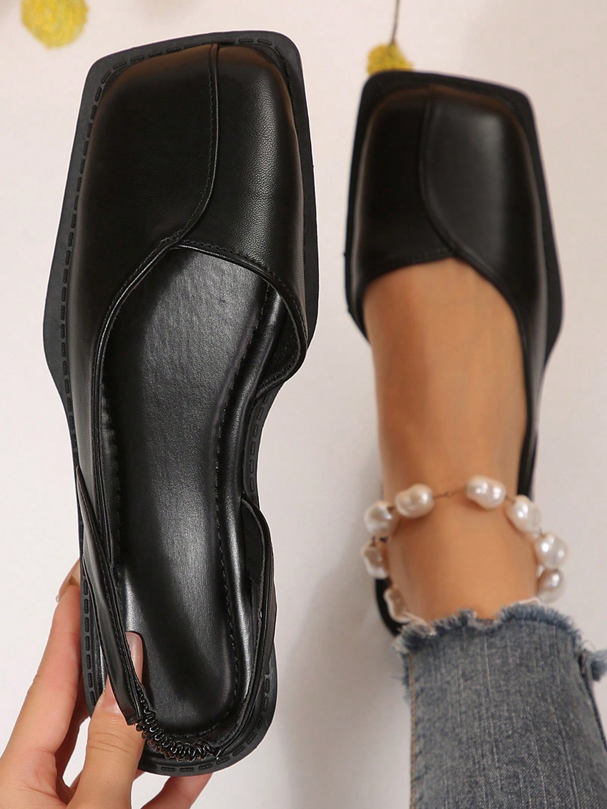 Formal Wear Women'S Loafers - Women Closed Square Toe Shoes With