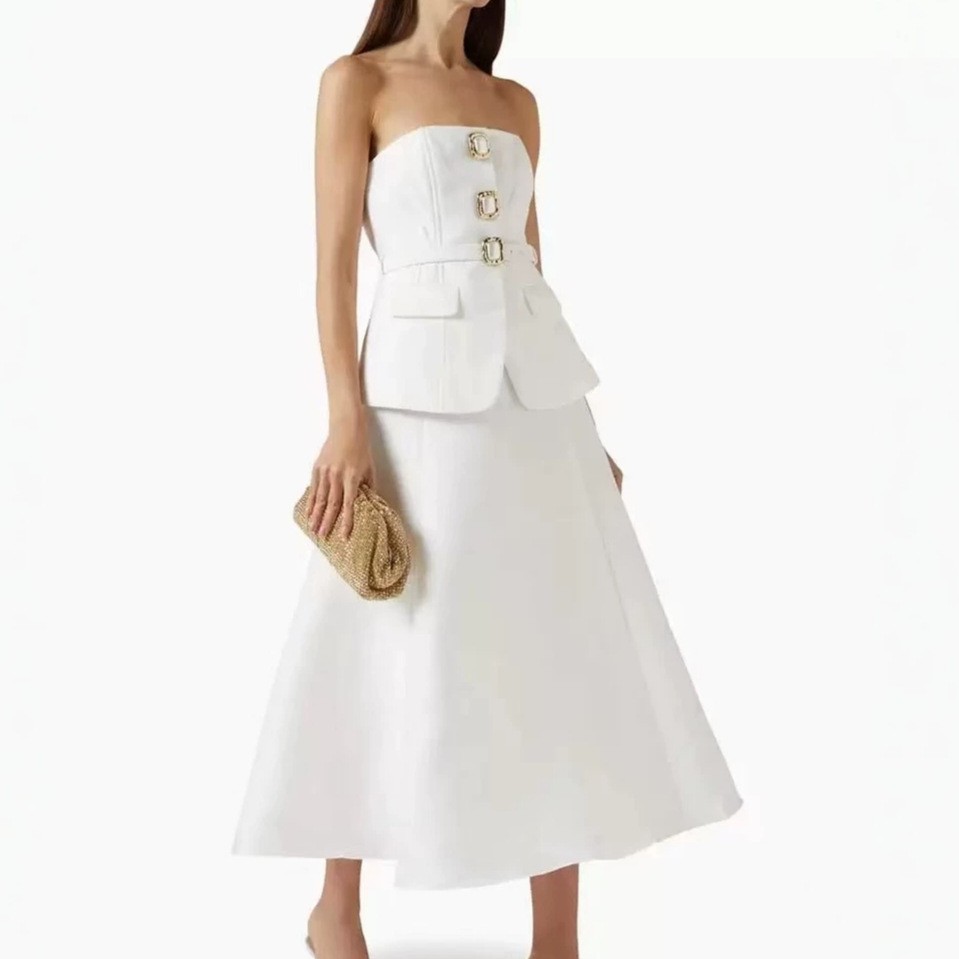 Women Sexy Strapless Diamond B - Women Formal Wear For Meeting 评论和价格