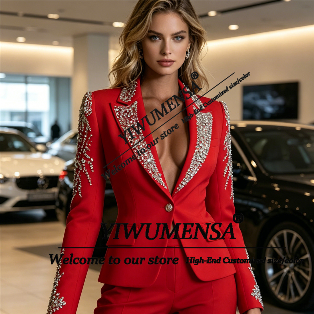 Luxury Women Suits 2 Pieces Se - Women'S Formal Wear Pants 评论和价格