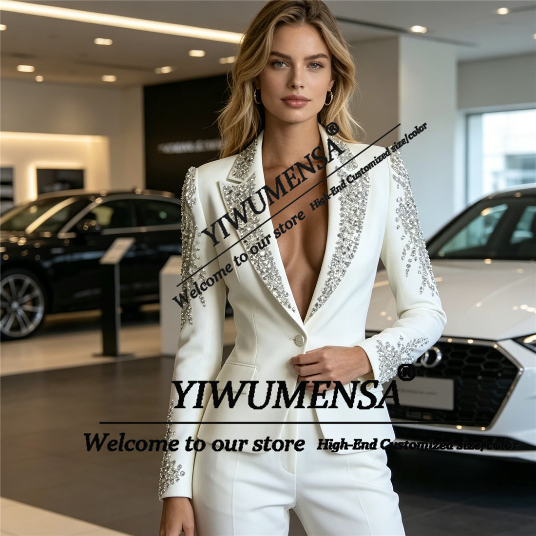 Luxury Women Suits 2 Pieces Se - Women'S Formal Wear Pants 评论和价格