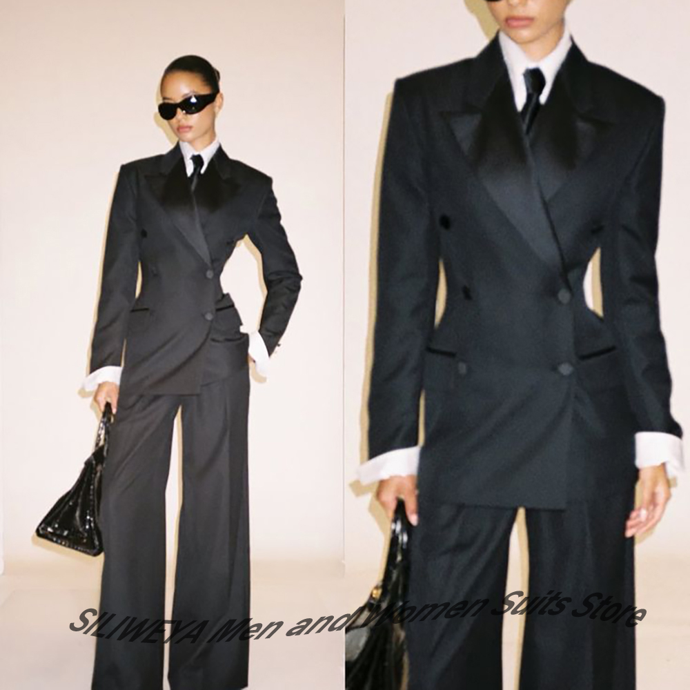 Professional Women's Black Dou - Women'S Formal Wear Pants 评论和价格