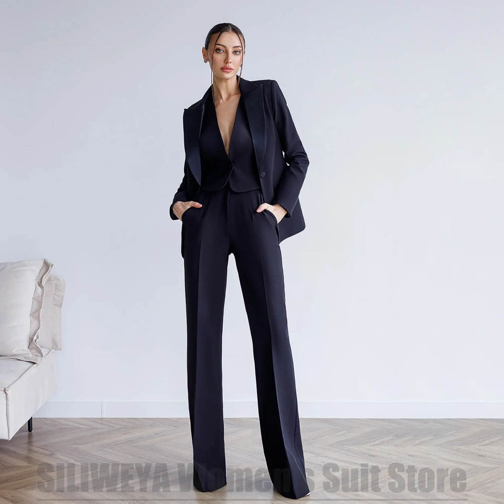 Women's 3 Piece Suit Blazer Ve - Women Formal Wear For Meeting 评论和价格
