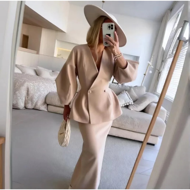 2 Piece Sets Women Outfits Ele - Women Formal Wear For Meeting 评论和价格