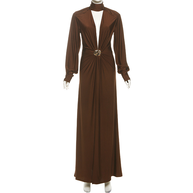 Brown Autumn Women Prom Dress  - Women'S Holiday Formal Wear 评论和价格