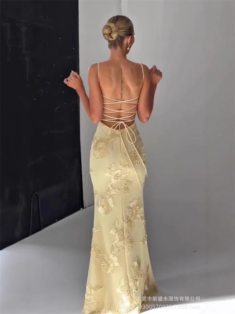 Yellow Embroidery Women Prom D - Women'S Holiday Formal Wear 评论和价格