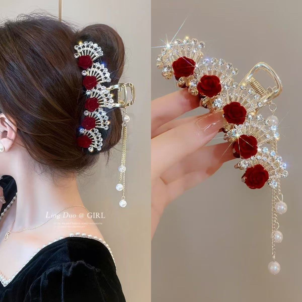 Vintage Red Floral Rhinestone  - Women'S Formal Wear Accessories 评论和价格