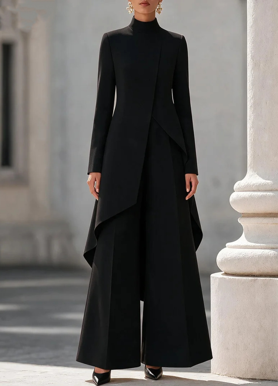 Women Two Piece Outfit Mock Ne - Formal Attire Woman 评论和价格