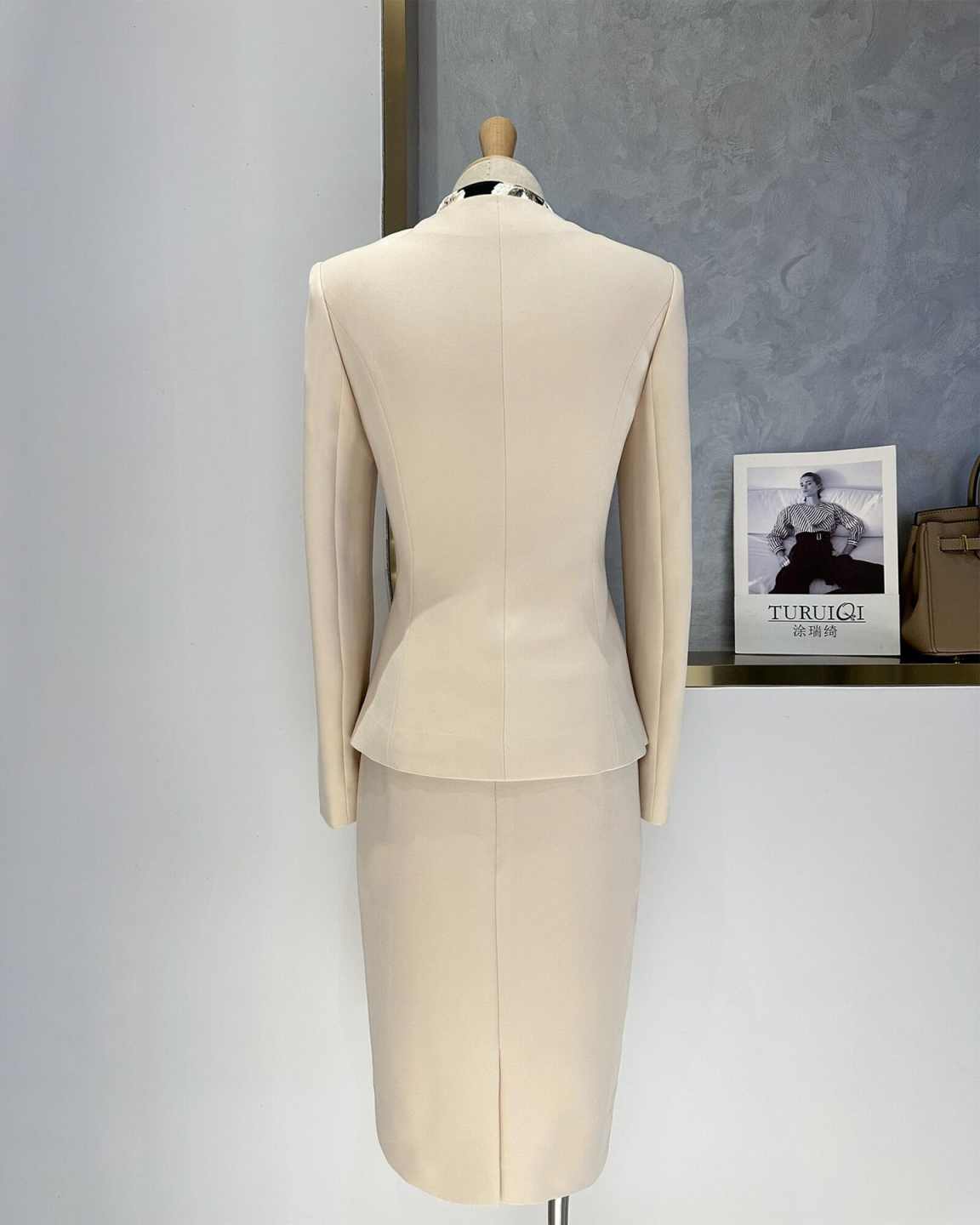 Elegant Peplum Women Suit Set  - Women Formal Wear For Conference 评论和价格