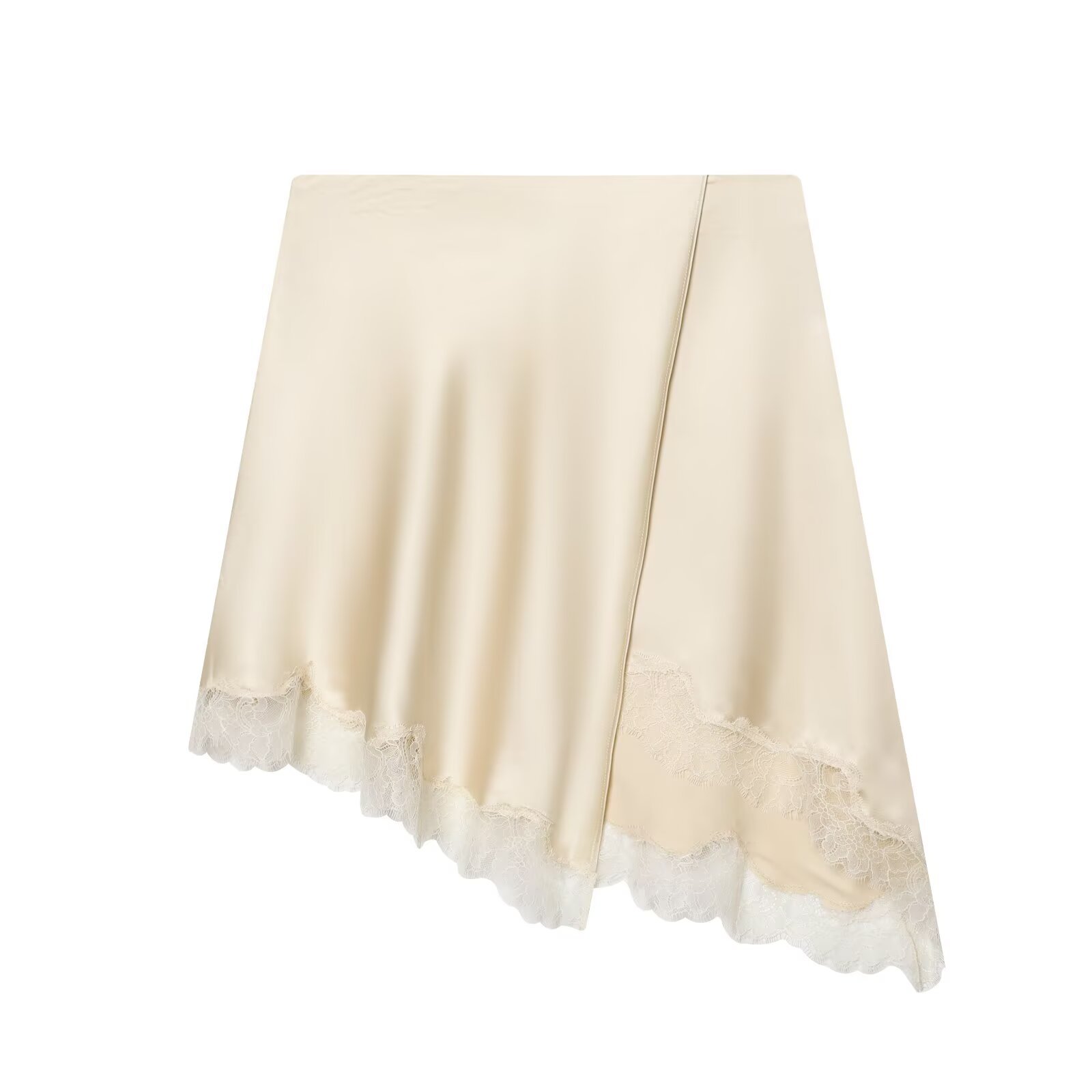 Women's Elegant Satin Lace Hem - Women Formal Wear With Skirt 评论和价格