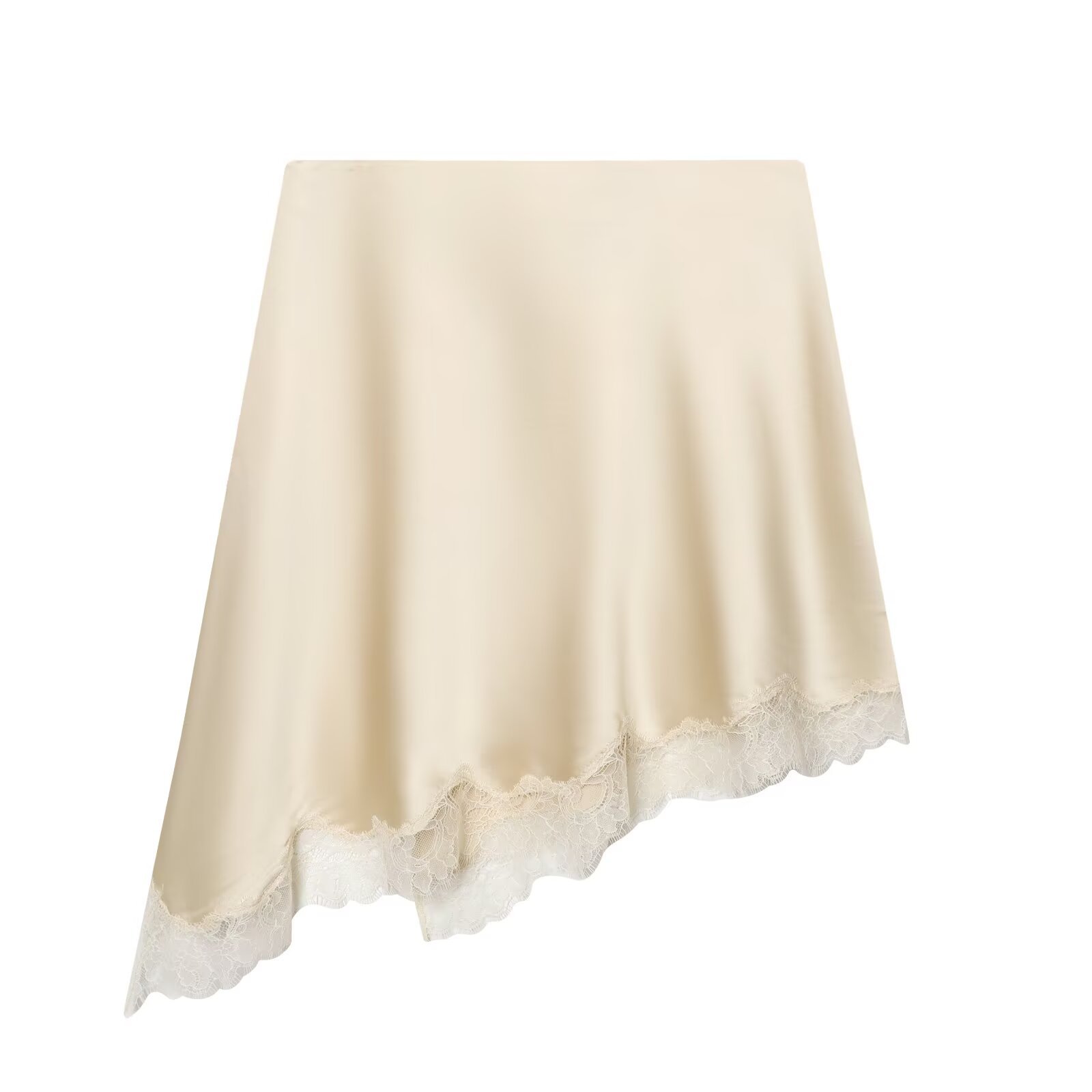 Women's Elegant Satin Lace Hem - Women Formal Wear With Skirt 评论和价格